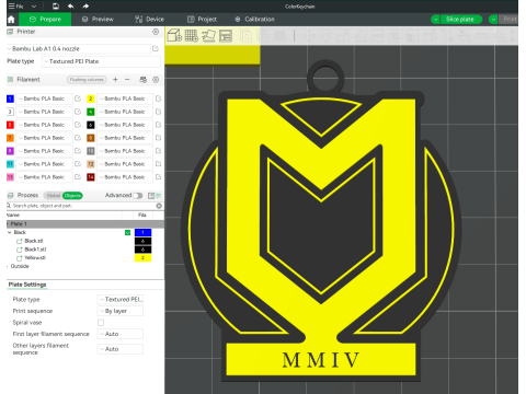 EFL League Two Milton Keynes Dons Keychain Shield color printable and renderable Model Cetak 3D