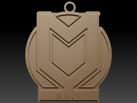 EFL League Two Milton Keynes Dons Keychain Shield color printable and renderable Model Cetak 3D