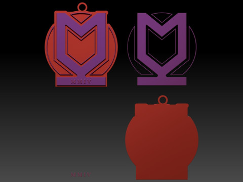 EFL League Two Milton Keynes Dons Keychain Shield color printable and renderable Model Cetak 3D