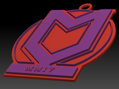 EFL League Two Milton Keynes Dons Keychain Shield color printable and renderable Model Cetak 3D
