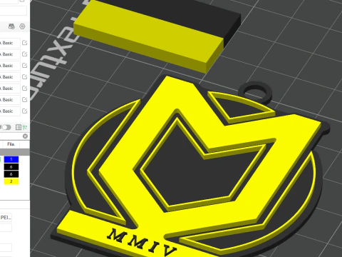 EFL League Two Milton Keynes Dons Keychain Shield color printable and renderable 3D Print Model