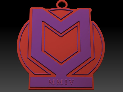 EFL League Two Milton Keynes Dons Keychain Shield color printable and renderable Model Cetak 3D