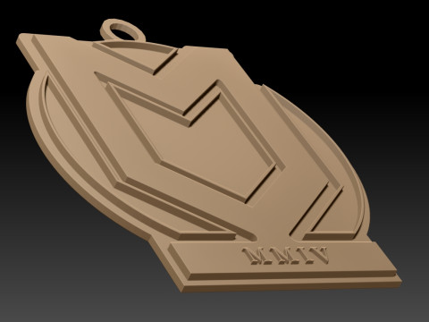 EFL League Two Milton Keynes Dons Keychain Shield color printable and renderable Model Cetak 3D