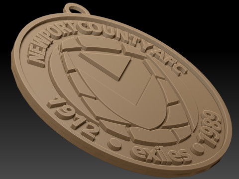 EFL League Two Newport County Keychain Shield color printable and renderable 3D 打印模型