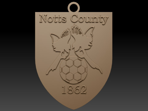 EFL League Two Notts County Keychain Shield color printable and renderable Modelo de Impressão 3D