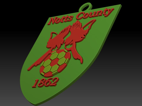 EFL League Two Notts County Keychain Shield color printable and renderable Modelo de Impressão 3D
