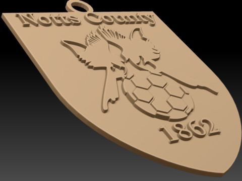 EFL League Two Notts County Keychain Shield color printable and renderable Modelo de Impressão 3D