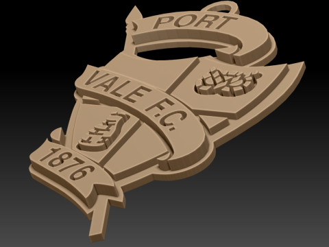 EFL League Two Port Vale Keychain Shield color printable and renderable 3D Print Model