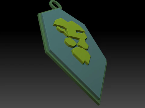 EFL League Two Salford City Keychain Shield color printable and renderable 3D Print Model