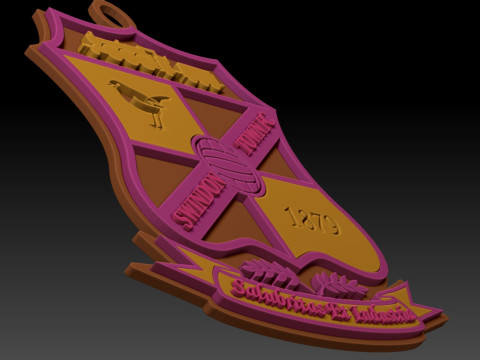 EFL League Two Swindon Town Keychain Shield color printable and renderable 3D प्रिंट मॉडल