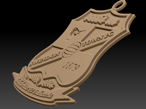 EFL League Two Swindon Town Keychain Shield color printable and renderable 3D प्रिंट मॉडल