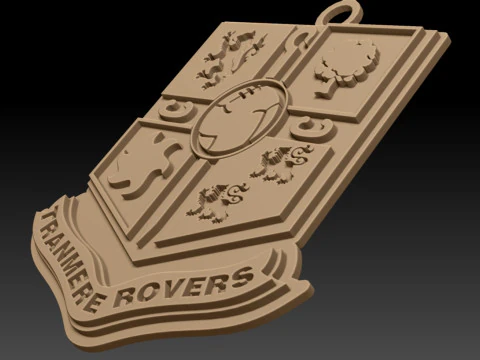 EFL League Two Tranmere Rovers Keychain Shield color printable and renderable 3D Print Model