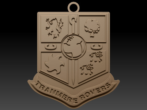 EFL League Two Tranmere Rovers Keychain Shield color printable and renderable 3D 打印模型