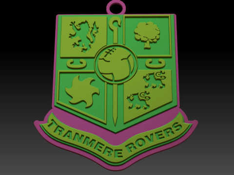 EFL League Two Tranmere Rovers Keychain Shield color printable and renderable 3D 打印模型