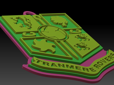 EFL League Two Tranmere Rovers Keychain Shield color printable and renderable 3D 打印模型