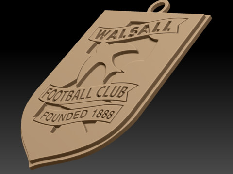 EFL League Two Walsall Keychain Shield color printable and renderable 3D 프린트 모델