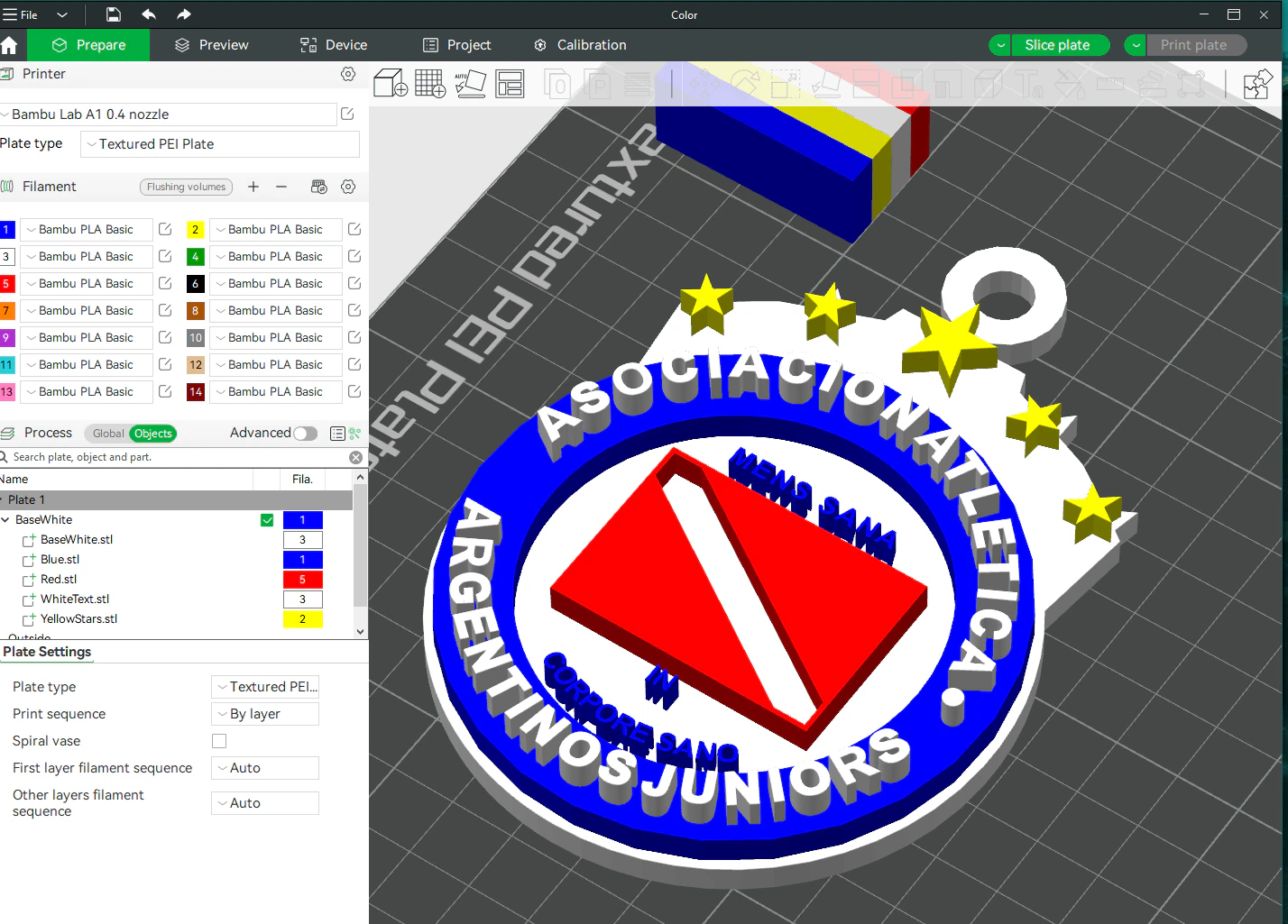 AFA River Plate club Coaster necklace and keychain Color Printable 3D Print Model .c4d .max .obj .3ds .fbx .stl .blend 