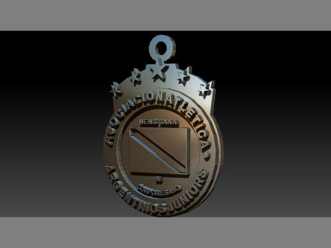 AFA River Plate club Coaster necklace and keychain Color Printable 3D Print Model