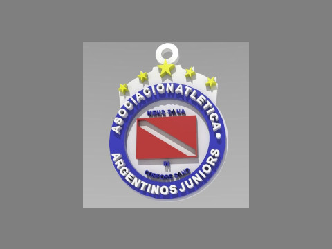 AFA River Plate club Coaster necklace and keychain Color Printable 3Dプリントモデル