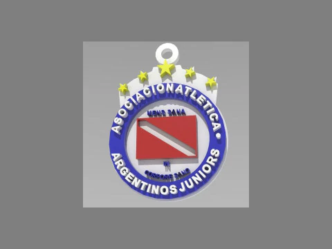 AFA River Plate club Coaster necklace and keychain Color Printable 3D Print Model
