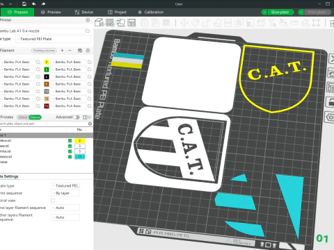 Collana e portachiavi AFA Atltico Tucumn club Coaster stampabile a colori Modello di stampa 3D