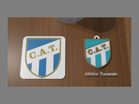 Collana e portachiavi AFA Atltico Tucumn club Coaster stampabile a colori Modello di stampa 3D