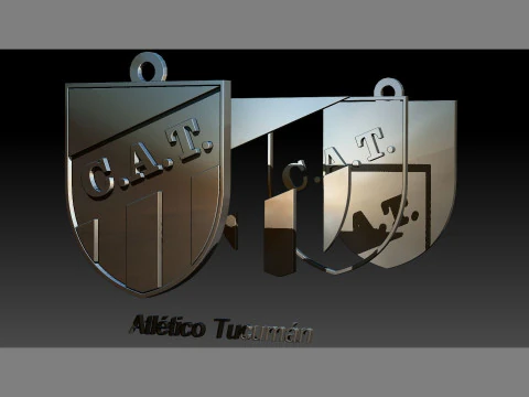 Collana e portachiavi AFA Atltico Tucumn club Coaster stampabile a colori Modello di stampa 3D