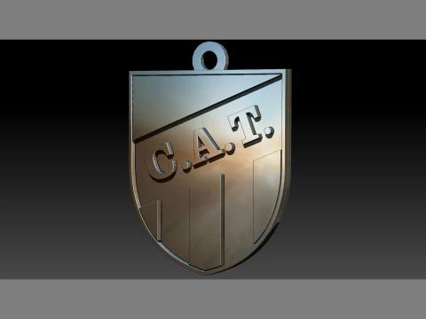 Collana e portachiavi AFA Atltico Tucumn club Coaster stampabile a colori Modello di stampa 3D