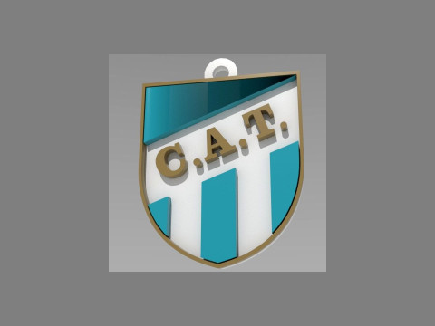 AFA Atltico Tucumn club Coaster necklace and keychain Color Printable 3Dプリントモデル