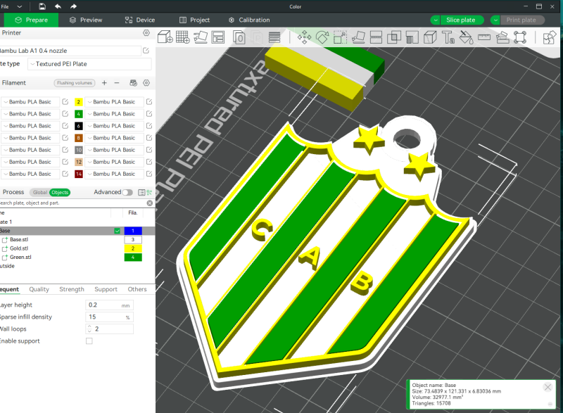 AFA Banfield club Coaster necklace and keychain Color Printable Modelo de Impressão 3D .c4d .max .obj .3ds .fbx .stl .blend