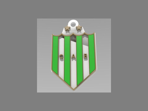 AFA Banfield club Coaster necklace and keychain Color Printable Modelo de Impressão 3D