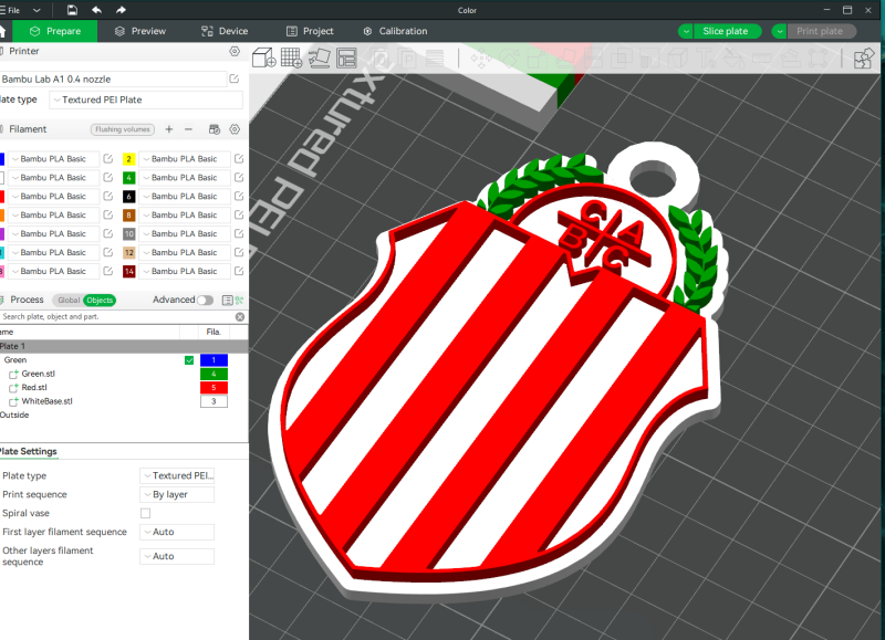 AFA Barracas Central club Coaster necklace and keychain Color Printable Modelo de Impressão 3D .c4d .max .obj .3ds .fbx .stl .blend