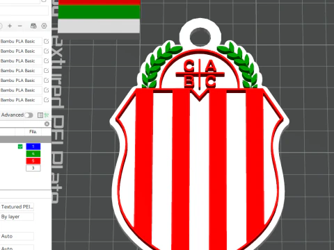 AFA Barracas Central club Coaster necklace and keychain Color Printable 3D Print Model