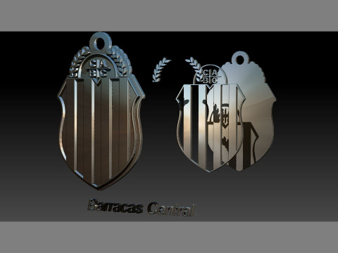 AFA Barracas Central club Coaster necklace and keychain Color Printable Modelo de Impressão 3D