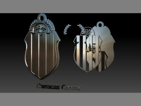 AFA Barracas Central club Coaster necklace and keychain Color Printable 3D Print Model