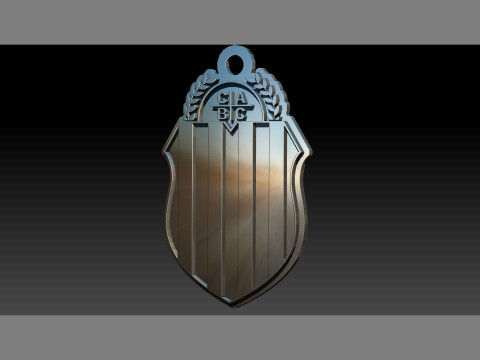 AFA Barracas Central club Coaster necklace and keychain Color Printable Modelo de Impressão 3D