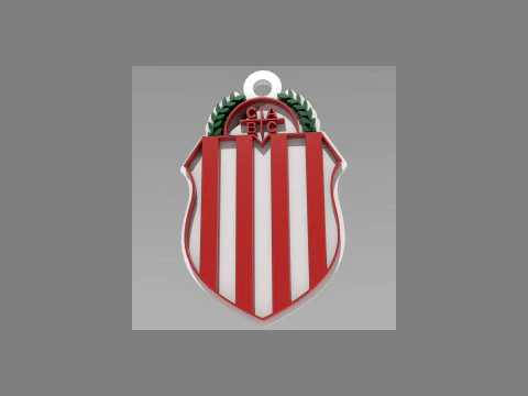 AFA Barracas Central club Coaster necklace and keychain Color Printable 3D Print Model