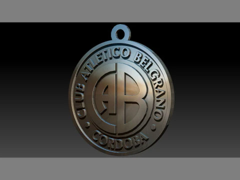 AFA Belgrano CBA club Coaster necklace and keychain Color Printable 3D Print Model