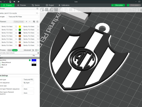 AFA Central Crdoba SDE club Coaster necklace and keychain Color Printable Modelo de impresión 3D