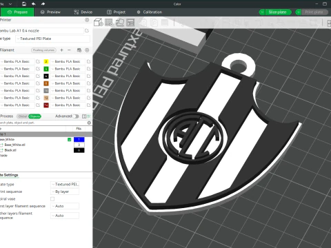 AFA Central Cordoba SDE club Coaster collier et porte-cl&eacute;s Couleur Imprimable Modèles 3D en vedette