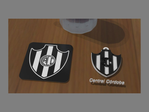 AFA Central Crdoba SDE club Coaster necklace and keychain Color Printable 3D 프린트 모델
