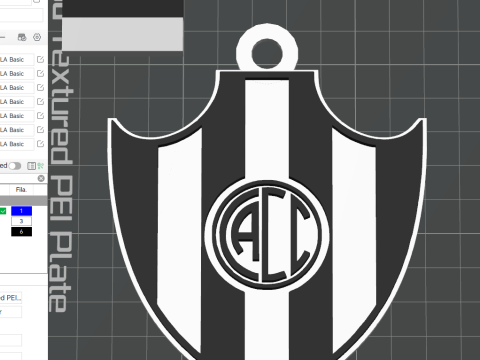 AFA Central Crdoba SDE club Coaster necklace and keychain Color Printable 3D 프린트 모델