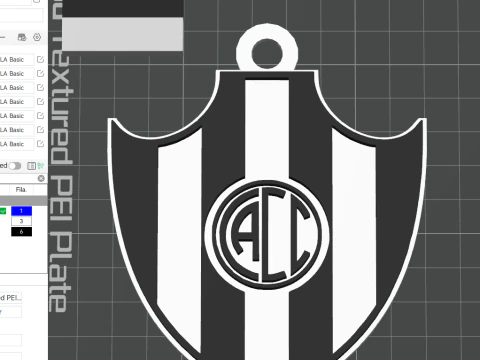 AFA Central Crdoba SDE club Coaster necklace and keychain Color Printable 3D Print Model