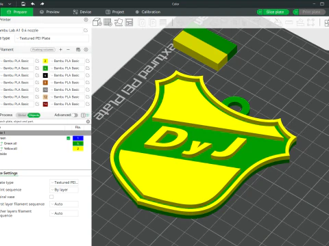 AFA Defensa y Justicia club Coaster collier et porte-cl&eacute;s Couleur Imprimable Modèles 3D en vedette