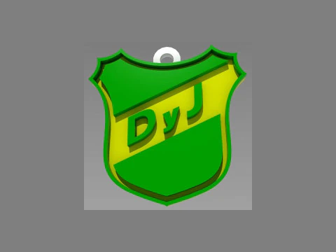 Collana e portachiavi AFA Defensa y Justicia club Coaster stampabile a colori Modello di stampa 3D