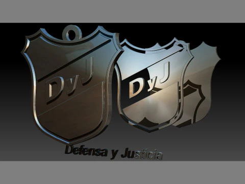 Collana e portachiavi AFA Defensa y Justicia club Coaster stampabile a colori Modello di stampa 3D