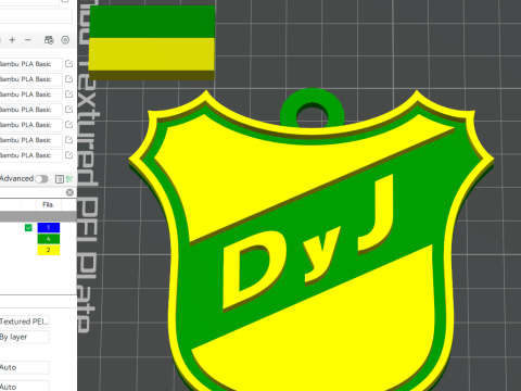 AFA Defensa y Justicia club Coaster necklace and keychain Color Printable Modèles 3D en vedette
