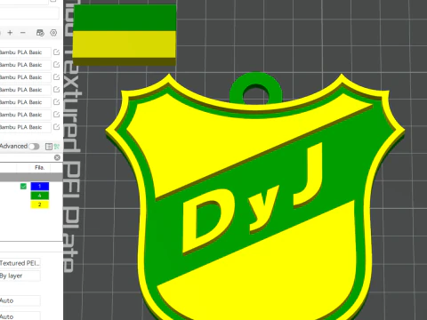 Collana e portachiavi AFA Defensa y Justicia club Coaster stampabile a colori Modello di stampa 3D