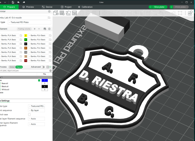 AFA Deportivo Riestra club Coaster necklace and keychain Color Printable 3D-printmodel .c4d .max .obj .3ds .fbx .stl .blend