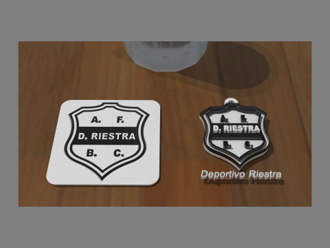 AFA Deportivo Riestra club Coaster necklace and keychain Color Printable 3D-printmodel